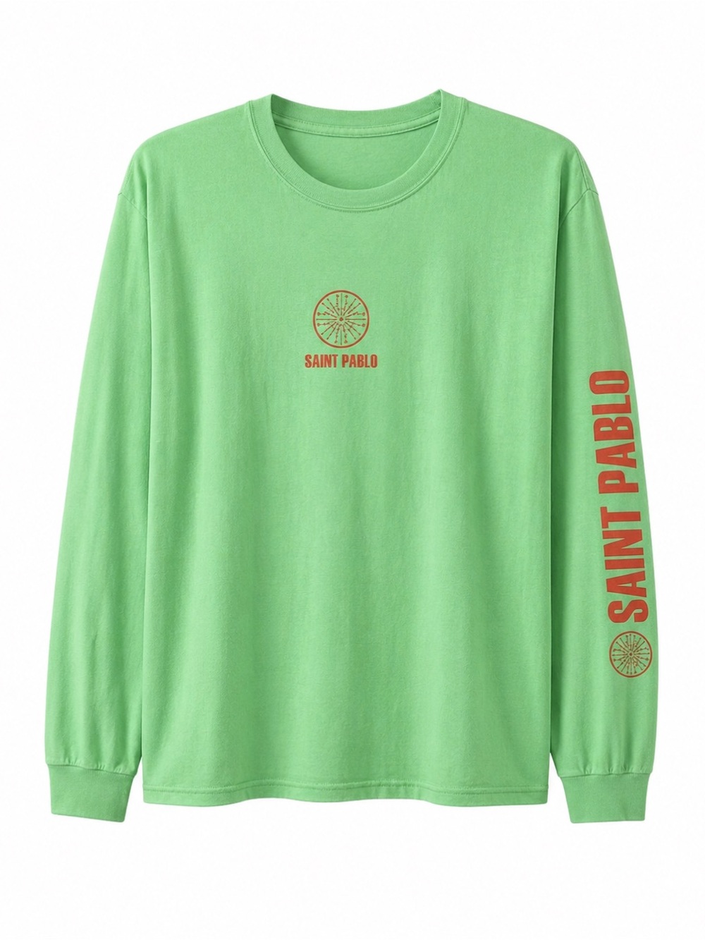 SAINT PABLO,TOUR,GREEN,LONG SLEEVE, MEN’S T-SHIRT. Chest-44 Inches